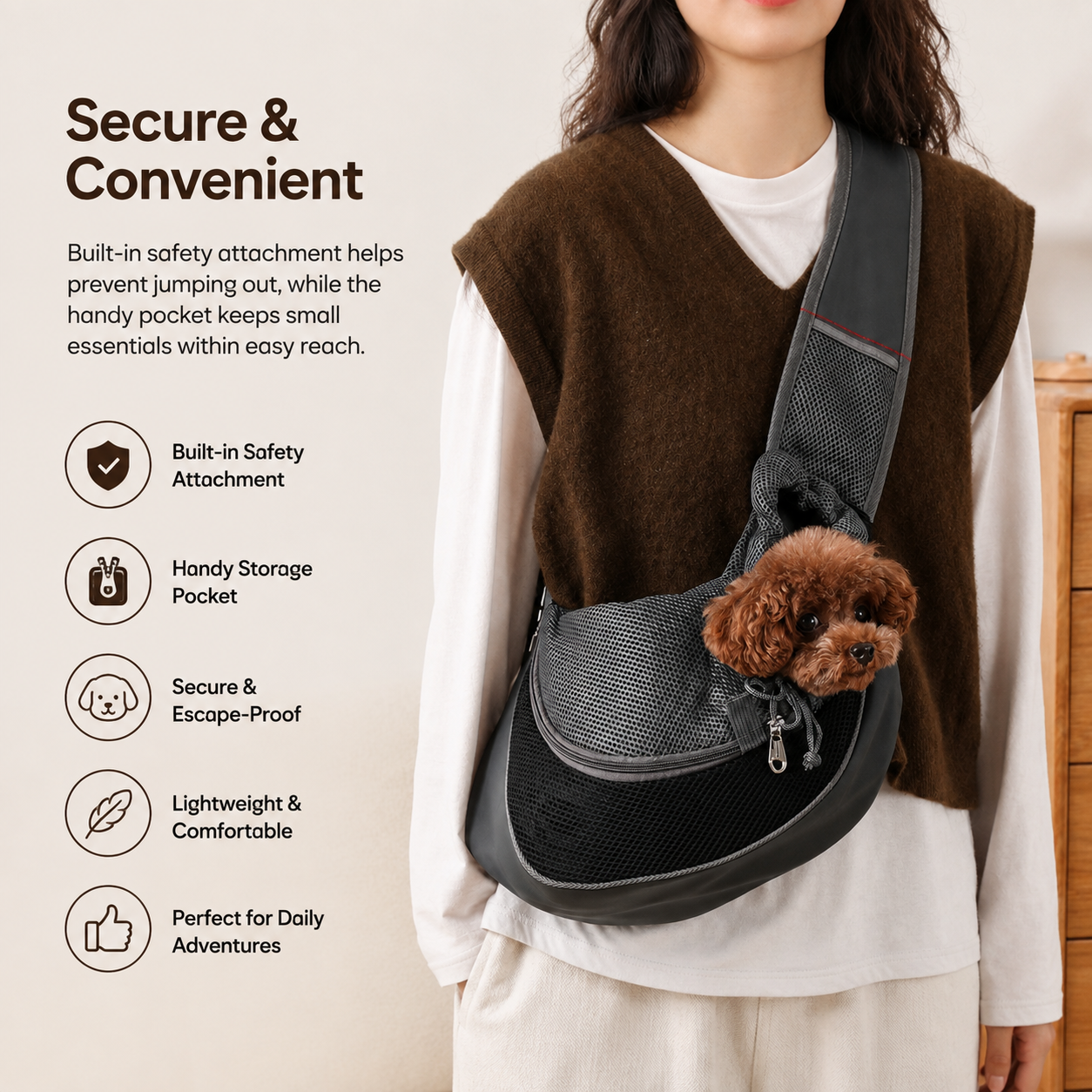 Hands Free Pet Satchel Bag
