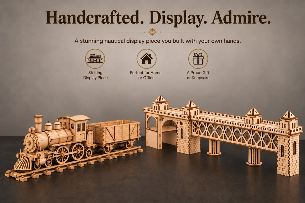 DIY Wooden Train Model Building Kit