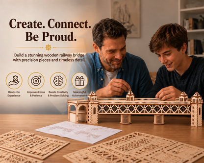 DIY Wooden Train Model Building Kit
