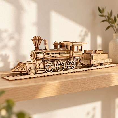 DIY Wooden Train Model Building Kit